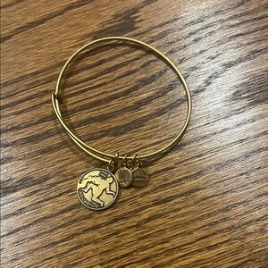 Alex and Ani gold “Aquarius” charm bracelet